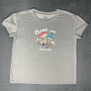 Mushroom Graphic Grow Your Own Way Cottegecore Positivity Affirmation Lounge Tee